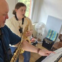 Saxophonunterricht in Hannover mit einer Saxophonschülerin
