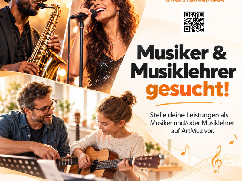 Musiker und Musiklehrer bei Auftritt und Musikunterricht – ArtMuz Community Deutschland