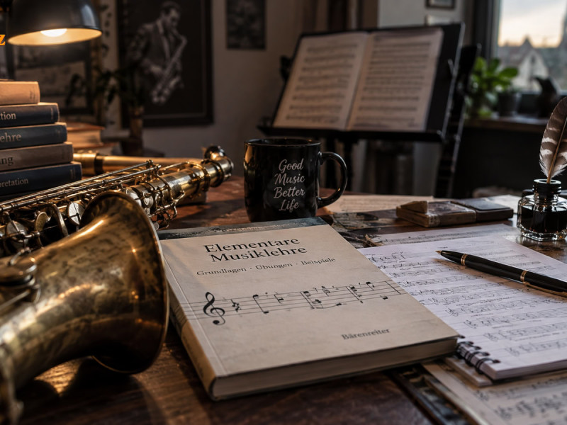 Saxophon, Notenhefte und elementare Musiktheorie als Grundlage für bewusstes Saxophonspiel und musikalisches Verständnis
